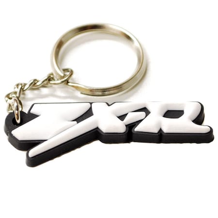 Krator Kawasaki Keychain Key Ring Fob Logo Decal Motorcycle, White HBK904